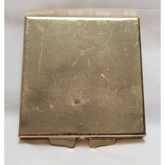 Vintage 1970s Brunswick Bowling 500 Series Gold Tone Metal Compact Mirror-Lot A - Picture 8 of 8